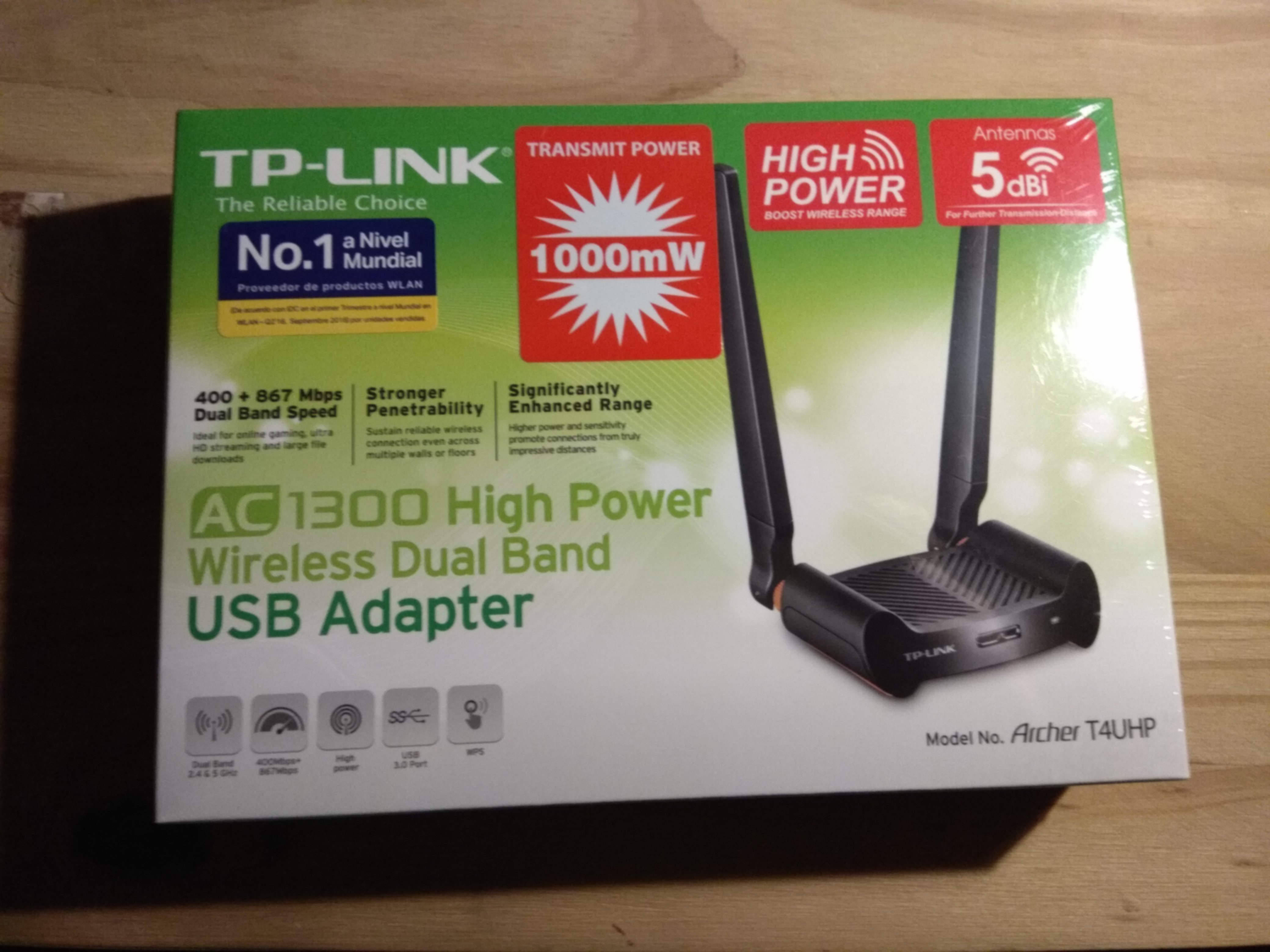 The TP-Link Archer T4UHP AC1300 Box