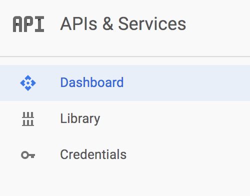 Credential options google api Credential options google api