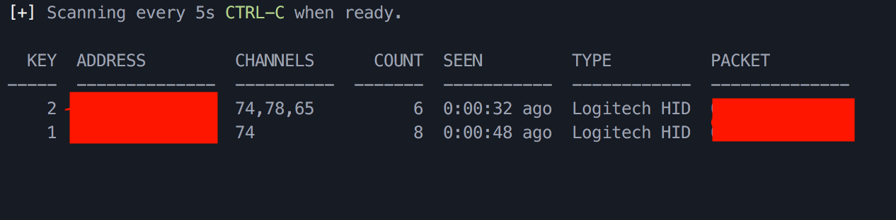 jackit running and devices found
